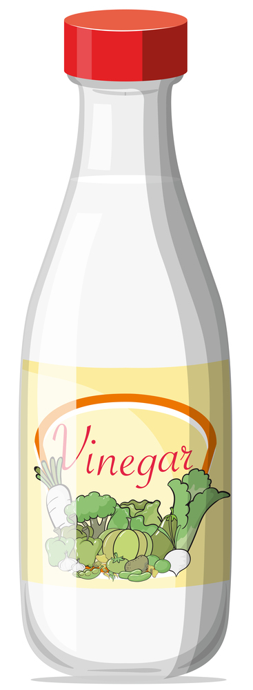 Illustration of a bottle of vinegar.