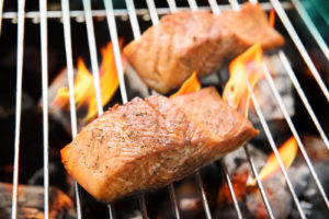 Grilled Salmon On The Flaming