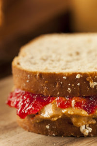 Homemade Peanut Butter And Jelly Sandwich