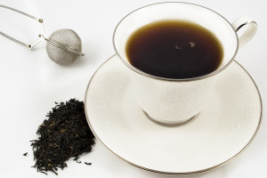 A brewed cup of black tea 