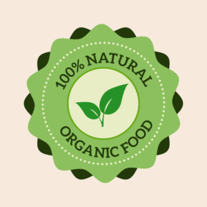 Natural eco organic product label badge vector icon. Badge eco e