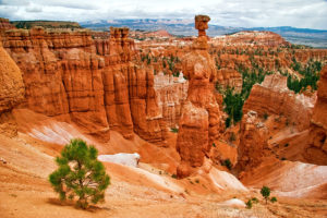 View from viewpoint of Bryce Canyon. 